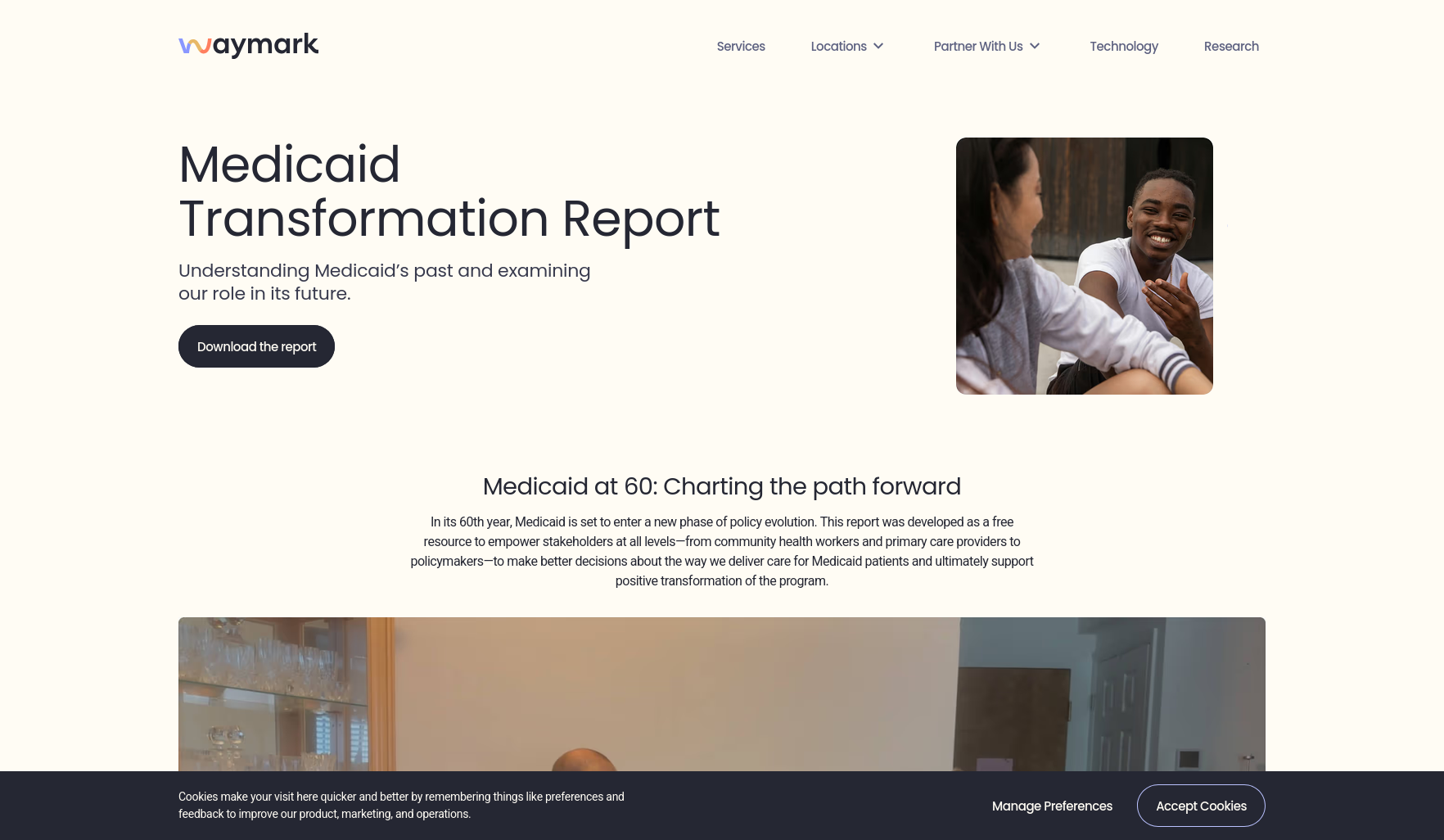 Waymark healthcare data analytics dashboard